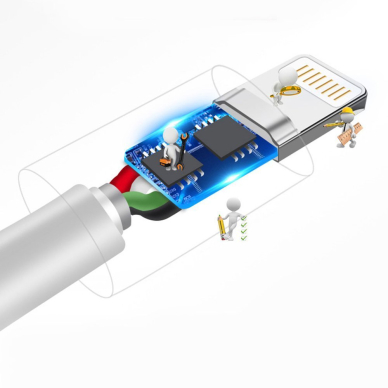 USB Kabelis Dudao / Lightning data charging kabelis 3A 1m baltas (L1L baltas) 4