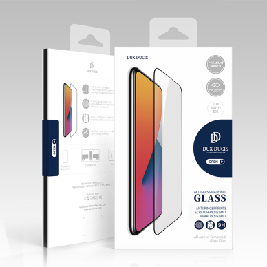 Ekrano apsauga Dux Ducis 10D Tempered Glass Motorola Moto E32 juoda (tinka su dėklu) 4