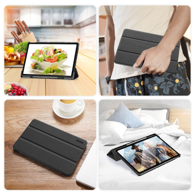 Planšetės dėklas Dux Ducis Domo smart sleep case skirta Lenovo Tab P12 12.7'' tablet - Juodas 9