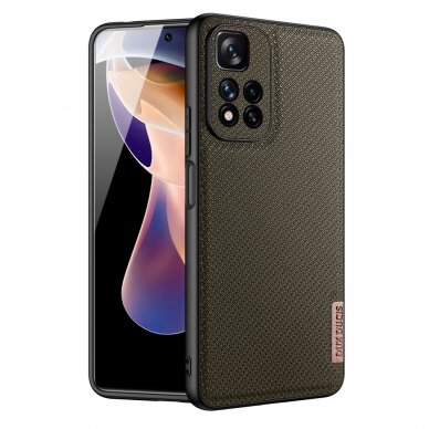 Dėklas Dux Ducis Fino Xiaomi Redmi Note 11 Pro + / 11 Pro Žalias