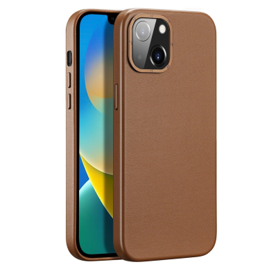 Dėklas Dux Ducis Grit Leather Case for iPhone 14 Rudas 2