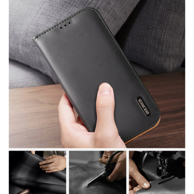 Dėklas Dux Ducis Hivo Leather iPhone 14 Pro Juodas 9