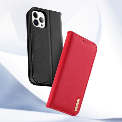 Dėklas Dux Ducis Hivo Leather iPhone 14 Pro Max Rudas 14