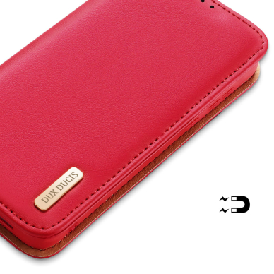 Dėklas Dux Ducis Hivo Leather Samsung Galaxy S22 Plus Raudonas 5