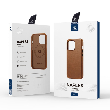 Dėklas Dux Ducis Naples case for iPhone 14 (MagSafe) Rudas 9