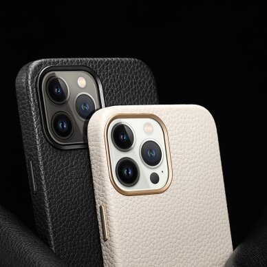 Dėklas Dux Ducis Roma leather case for iPhone 13 Pro Max Baltas 6