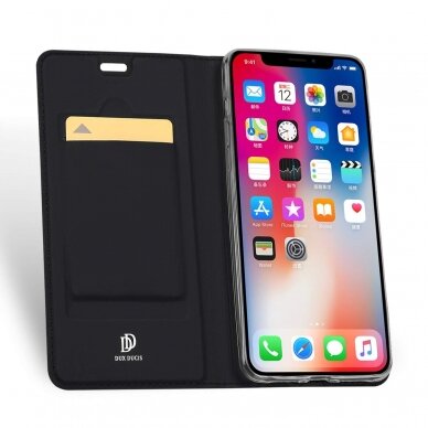 Atverčiamas dėklas DUX DUCIS Skin Pro iPhone 12 / 12 Pro juodas 2