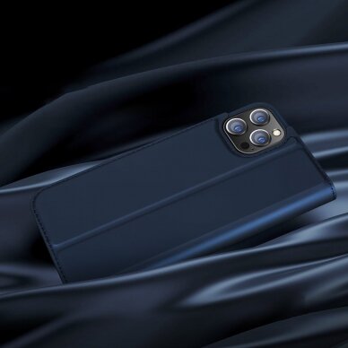 Atverčiamas dėklas Dux Ducis Skin Pro iPhone 13 mini Tamsiai mėlynas 10