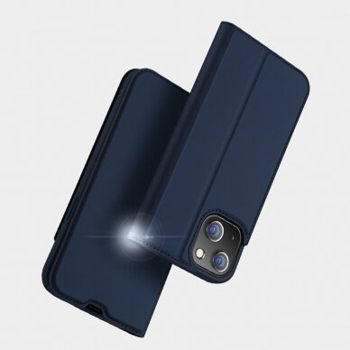 Atverčiamas dėklas Dux Ducis Skin Pro iPhone 13 mini Tamsiai mėlynas 14
