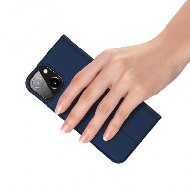 Atverčiamas dėklas Dux Ducis Skin Pro iPhone 13 mini Tamsiai mėlynas 6