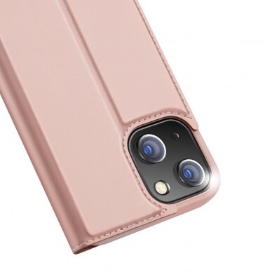Atverčiamas dėklas Dux Ducis Skin Pro iPhone 13 mini Rožinis 2
