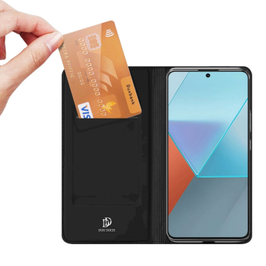 Akcija! Dėklas Dux Ducis Skin Pro case with flap and card slot for Xiaomi Redmi Note 13 Pro 5G - Juodas  1