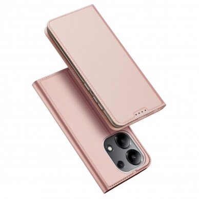 Atverčiamas Dėklas Dux Ducis Skin Pro flip case for Xiaomi Redmi Note 13 4G - Rožinis