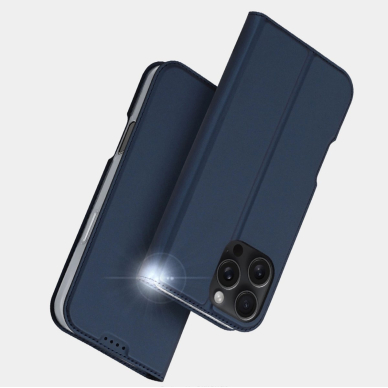 Dėklas dux Ducis Skin Pro iPhone 16 Pro Max su vieta kortelėms - Mėlynas 12