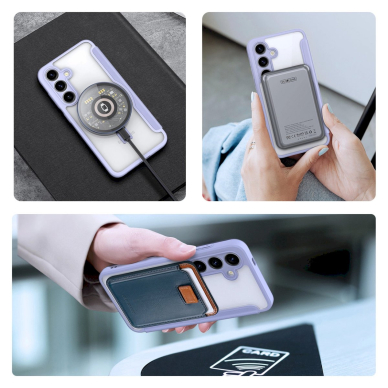 Akcija! Dėklas Dux Ducis Skin X Pro case with magnetic ring / stand for Samsung S24 - Violetinis 7