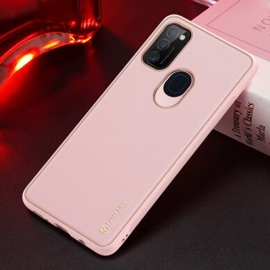 Dėklas Dux Ducis Yolo elegant TPU+PU Samsung Galaxy M30s Rožinis 13