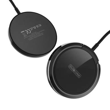 [Užsakomoji prekė] Duzzona - Wireless Charger (W1) - with Magnetic Attach on iPhone and Desk Stand, 15W - Juodas