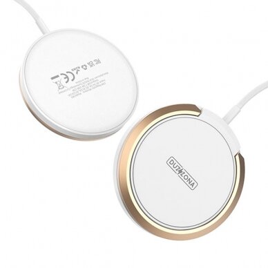 [Užsakomoji prekė] Duzzona - Wireless Charger (W1) - with Magnetic Attach on iPhone and Desk Stand, 15W - Baltas