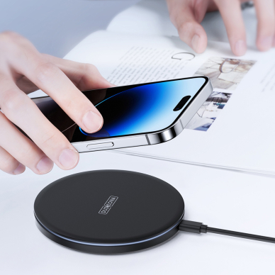 [Užsakomoji prekė] Duzzona - Wireless Charger (W8) - for Phones and AirPods, with Cable Type-C, 1m, 15W - Juodas 2