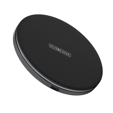 [Užsakomoji prekė] Duzzona - Wireless Charger (W8) - for Phones and AirPods, with Cable Type-C, 1m, 15W - Juodas