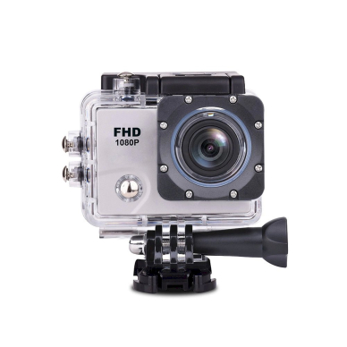 DV2400 Full HD Wi-Fi 12Mpx sports camera, wide-angle waterproof + accessories - baltas