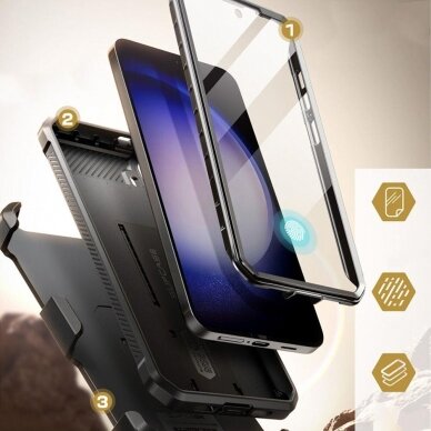 Dvipusis dėklas Unicorn Beetle Pro Supcase Samsung Galaxy S24 - Juodas 1