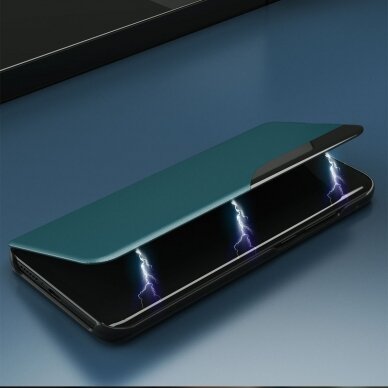 Atverčiamas dėklas Eco Leather View iPhone 13 mini tamsiai mėlynas 2