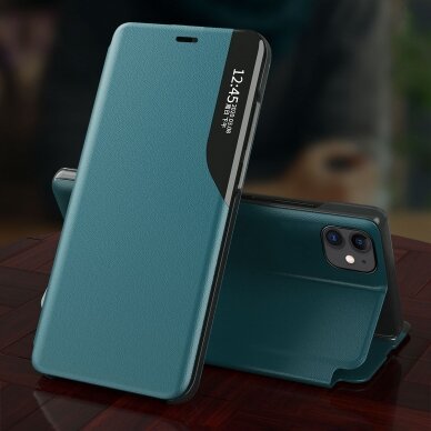 Atverčiamas dėklas Eco Leather View iPhone 13 mini tamsiai mėlynas 3