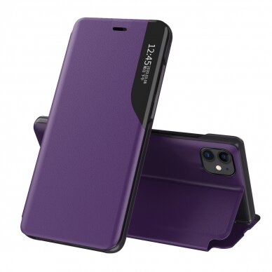 Atverčiamas dėklas Eco Leather View iPhone 13 mini violetinis