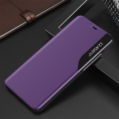 Atverčiamas dėklas Eco Leather View iPhone 13 Pro Max violetinis 10