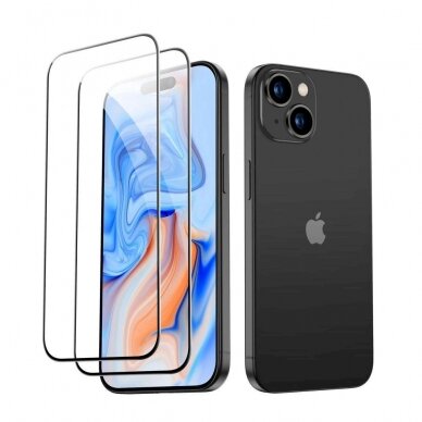 ESR Apsauginis stiklas 2-PACK IPHONE 15 Juodas 5