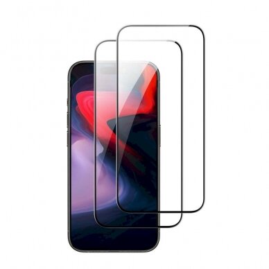 ESR Apsauginis stiklas 2-PACK IPHONE 15 PRO Juodas 3