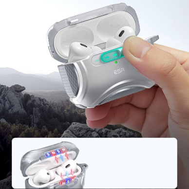 ESR Cyber ​​Flicklock Halolock MagSafe Case for Airpods Pro 1/2 - Silver 3