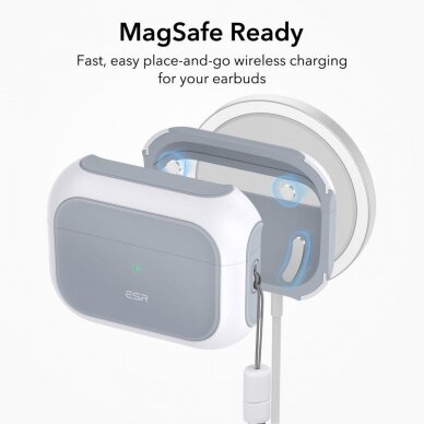 Dėklas ausinėms ESR ORBIT HALOLOCK MAGSAFE Apple AIRPODS PRO 1 / 2 Baltas 2