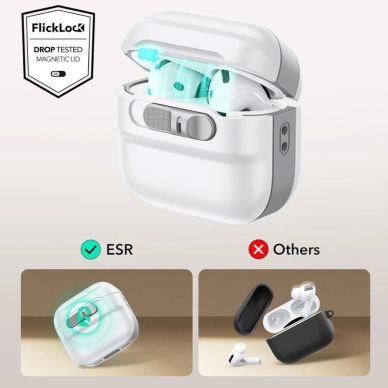 ESR Pulse Halolock Magsafe Dėklas AirPods 4 - baltas 4