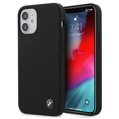 Akcija! Originalus Bmw dėklas Bmhcp12Ssilbk Iphone 12 Mini juodas Silicone Signature