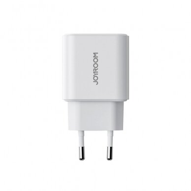 EU Joyroom JR-TCF05 20W USB-A USB-C Įkroviklis  + USB-C Kabelis - baltas 6