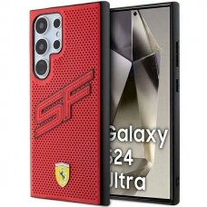 Ferrari Big SF Perforated Dėklas Samsung Galaxy S24 Ultra - Raudonas