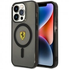 Dėklas Ferrari Translucent Magsafe FEHMP14XURKK iPhone 14 Pro Max Juodas