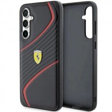 Ferrari Twist Metal Logo Dėklas Samsung Galaxy S23 FE - Juodas