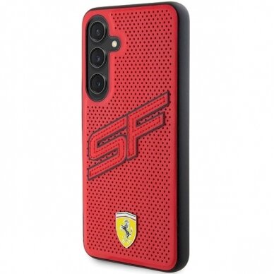 Ferrari Big SF Perforated Dėklas Samsung Galaxy S24+ - Raudonas 1