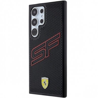 Ferrari Big SF Perforated Dėklas Samsung Galaxy S24 Ultra - Juodas 1