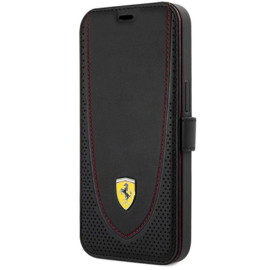 Dėklas Ferrari Leather Curved Line FEFLBKP13LRGOK iPhone 13 Pro Juodas 1