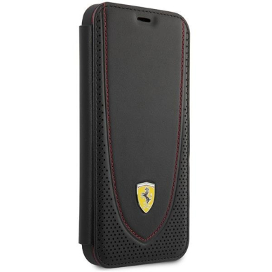 Dėklas Ferrari Leather Curved Line FEFLBKP13LRGOK iPhone 13 Pro Juodas 3