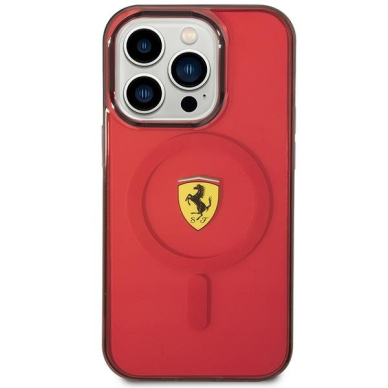 Dėklas Ferrari Translucent Magsafe FEHMP14LUKR iPhone 14 Pro Raudonas 2