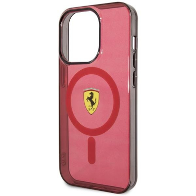 Dėklas Ferrari Translucent Magsafe FEHMP14LUKR iPhone 14 Pro Raudonas 5