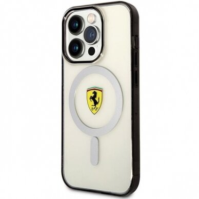 Dėklas Ferrari Outline Magsafe FEHMP14LURKT iPhone 14 Pro Permatomas 1