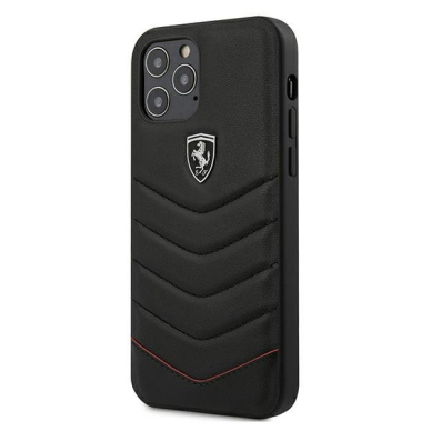 Originalus Ferrari Dėklas Fehquhcp12Lbk Iphone 12 Pro Max Juodas Off Track Quilted