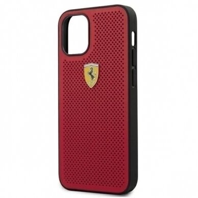 Originalus Ferrari Dėklas Fespehcp12Sre Iphone 12 Mini Raudonas On Track Perforated 5