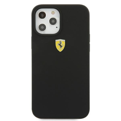 Dėklas Originalus Ferrari Fessihcp12Lbk Iphone 12 Pro Max 6,7" juodas Hardcase On Track Silicone 2